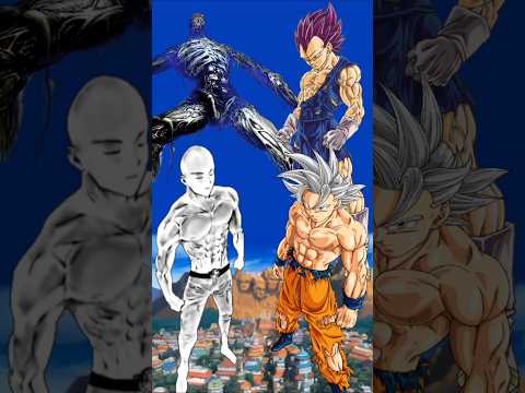 Saitama and God(OPM) Vs Vegeta and Goku  #shorts | who is stronger 🧐