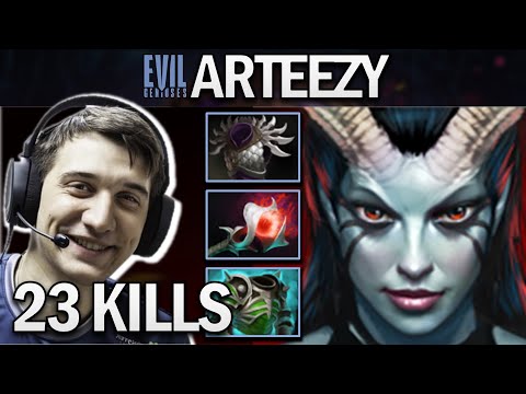 EG.ARTEEZY QUEEN OF PAIN WITH 23 KILLS - DOTA 2 7.26 GAMEPLAY