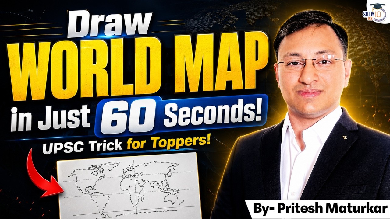 Master World Map in 60 Seconds! | Easy UPSC Map Drawing Trick | StudyIQ IAS