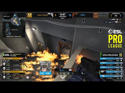 AMAZING SPINX 4 KILLS MP9 HOLDING A NUKE - VITALITY VS ENCE - ESL PRO LEAGUE GROUP B -CSGO BEST CLIP