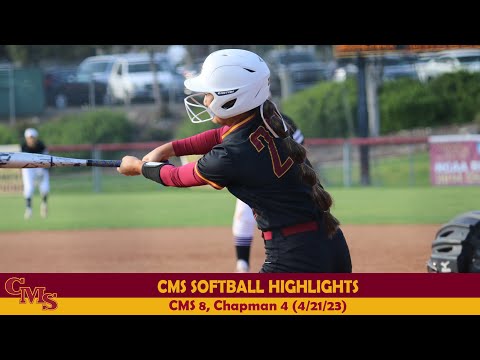 CMS Softball Highlights vs. Chapman