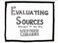 Evaluating Sources