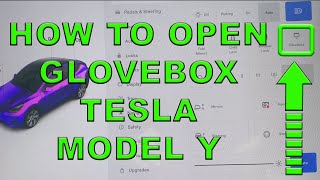 How to Open GLOVEBOX on TESLA MODEL Y 2022