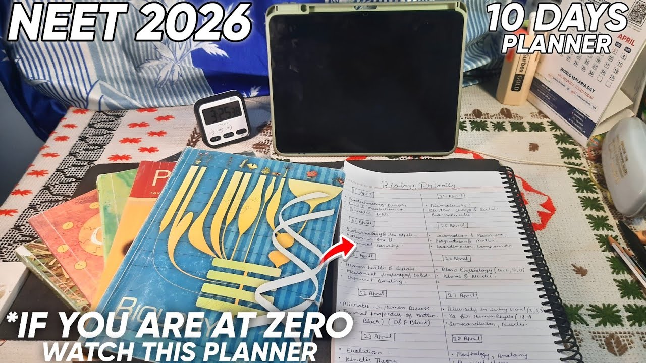 If You Are At Zero 😤 Watch This Planner 💢 For Neet 2026