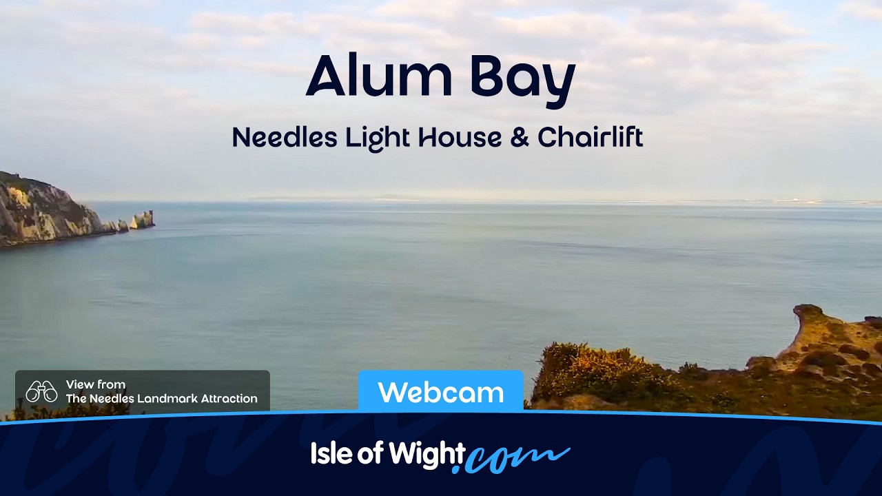 Live webcam view of The Needles Lighthouse & Alum Bay