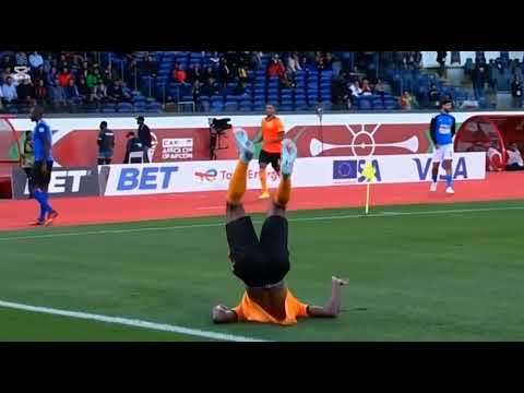 Patson Daka suffers neck injury after attempting acrobatic celebration for Zambia.