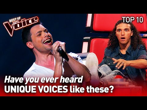 Incredibly UNIQUE VOICES on The Voice | TOP 10