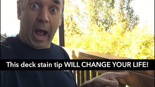 Fast and easy way to stain your deck rails. VINCENT