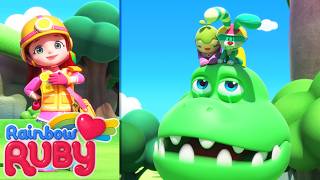 Download lagu Dino Egg Rescue! Giant Baby Surprise! | Rainbow Ruby - WildBrain | Full Episodes for Kids mp3