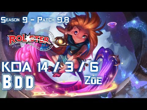 KT BDD ZOE vs SYLAS Mid - Patch 9.8 KR Ranked