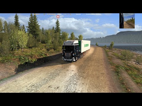 ETS2 1.35 Promods 2.41 | Murmansk [RU] - Viitasaari [FI] 森林道路と湖（フィンランド中部）