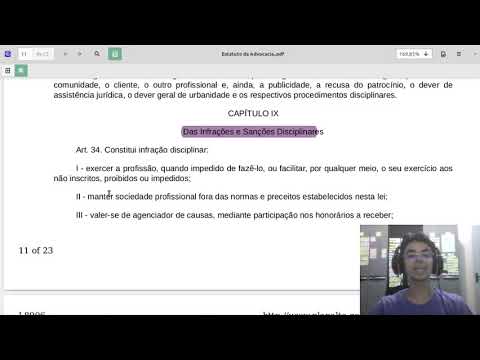 Da ética do Advogado e Infrações disciplinares. Arts  31 a 34