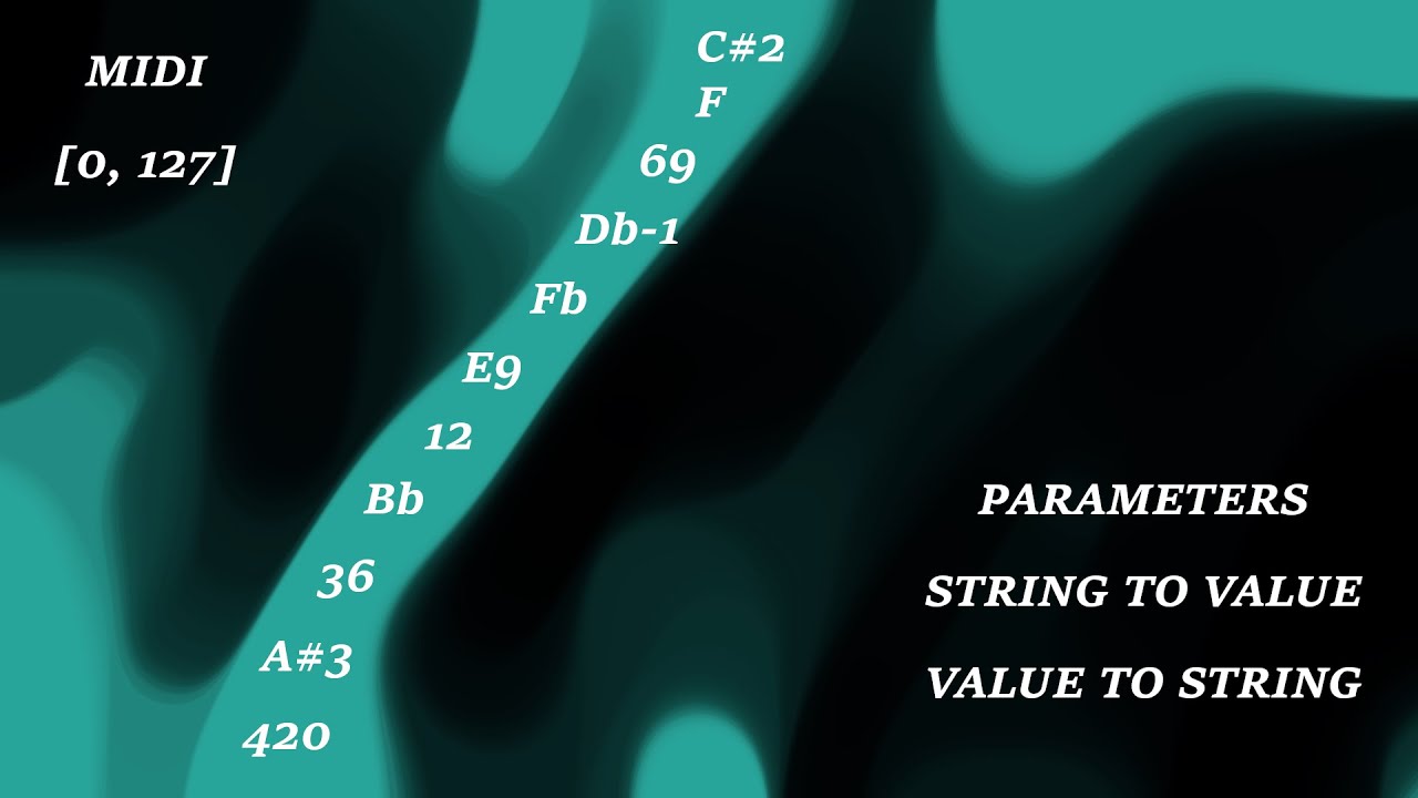 JUCE Tutorial: String To Value Function (MIDI Note Parameter)