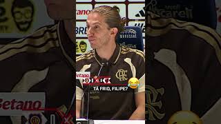 Filipe Luís passou um frio na entrevista após Madureira 0 x 8 Flamengo 😂😂