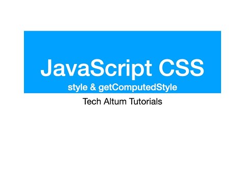 Javascript Style And Getcomputedstyle Javascript Style