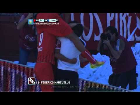 Gol de Mancuello.Independiente 2 Racing 1.Fecha 5. Torneo Primera División 2014.FPT