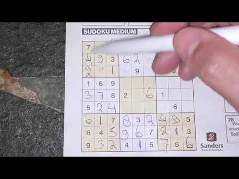 Again, Daily Sudoku practice continues. (#663) Medium Sudoku puzzle. 04-25-2020