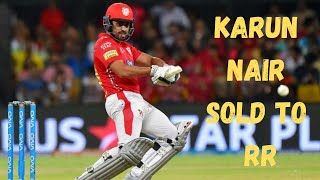 karun nair sold to rr /karun nair bought by rr #iplauction #ipl2022 #rajsthanroyals #karunnair