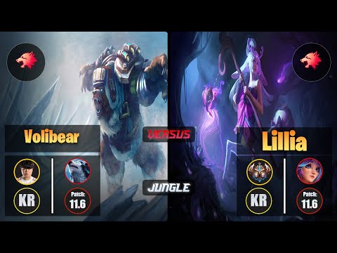 Clid VOLIBEAR (Jungle) [Predator] VS LILLIA - Challenger KR Patch 11.6