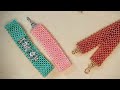 Flat Chenille Bracelet Tutorial Using Miyuki Delica From John Bead
