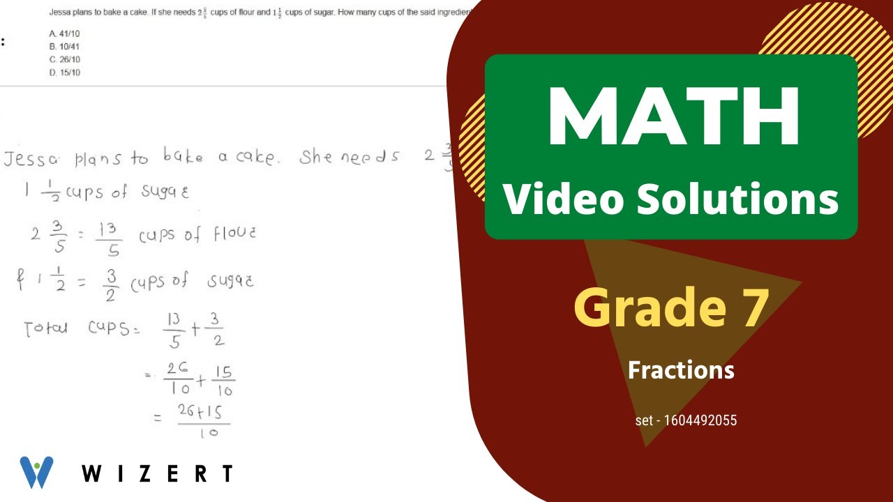 Fractions worksheet pdfs for Grade 7 - Set 1604492055