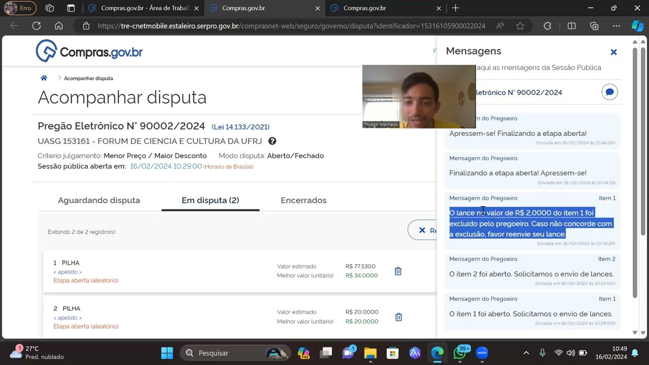 Operando um Pregão Eletrônico - Lei 14.133/21 - Comprasnet