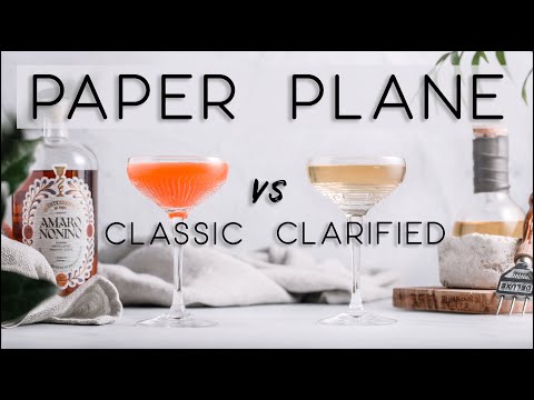 How to clarify cocktails with milk - How to make a Paper Plane cocktail two ways