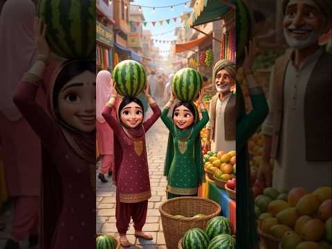 “Bazaar Mein Tarbooz Phat Gaya! 😂 | Iram Arina Funny Family Story | Saas Bahu Cartoon” #funny