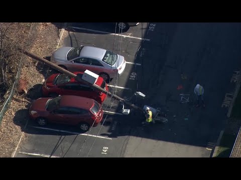 Moving van takes down utility poles, power lines in Framingham