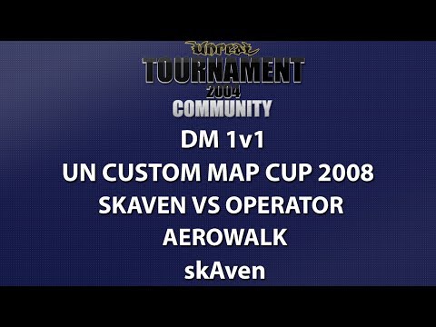 UT2004 DM 1v1 - UnrealNorth Custom Map Cup - skAven vs operator - Aerowalk - skAven