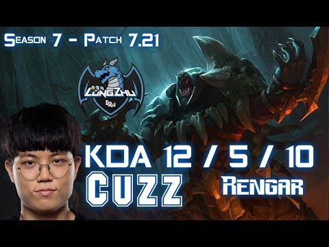 LZ Cuzz RENGAR vs EZREAL Jungle - Patch 7.21 KR Ranked