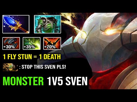 MAX RESISTANCE GOD 1v5 Monster Sven 1k XPM with 1 Stun Instant Kill & Imba Build DotA 2