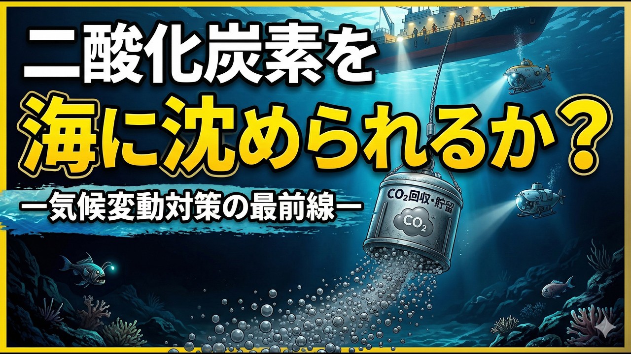 【超技術】二酸化炭素を海に沈める本当にある技術