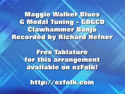 Maggie Walker Blues - Clawhammer Banjo - Free Tablature