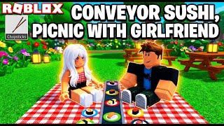 Conveyor Sushi, Picnic with Girlfriend | Roblox | Gameplay, No Commentary, Android