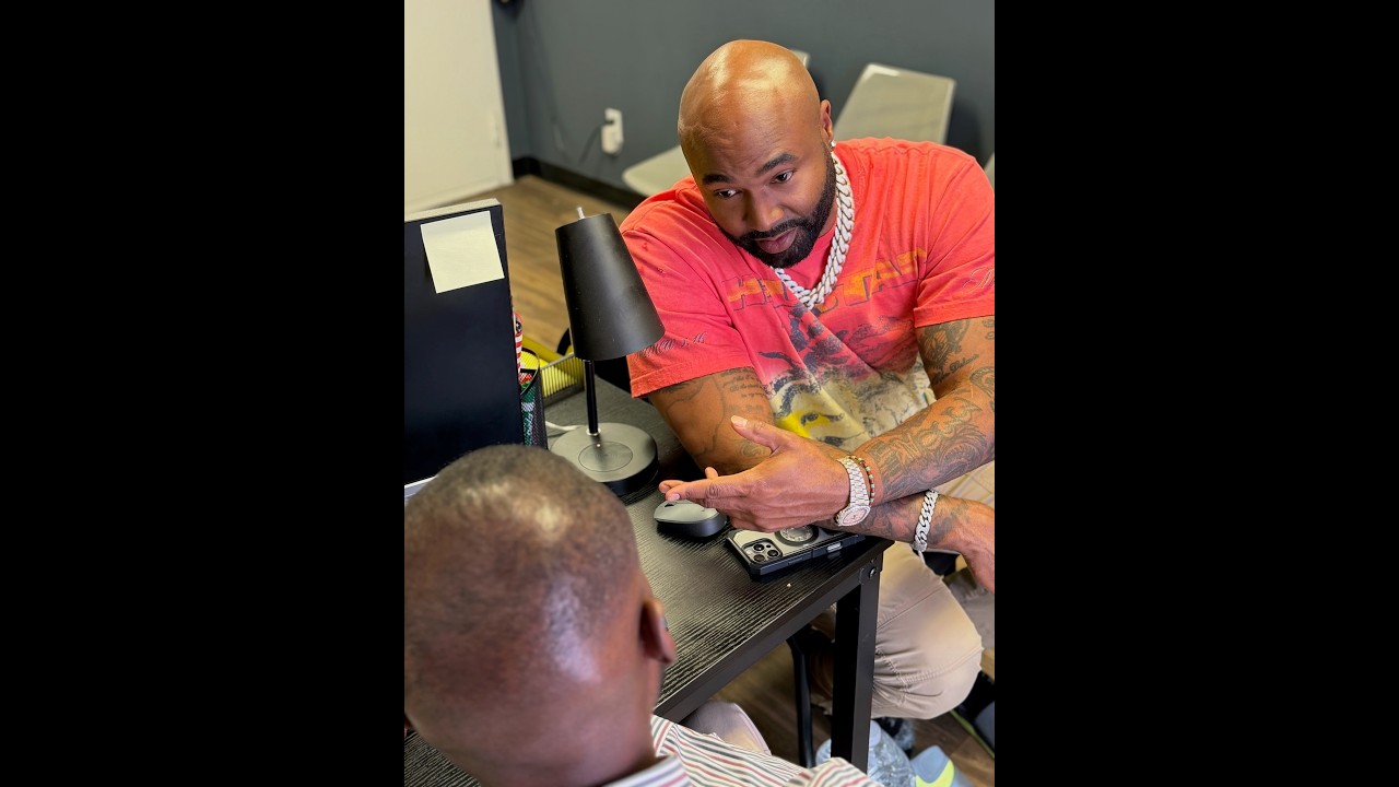 When Mike goes downtown to get a restraining order on Domini!