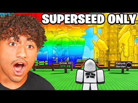 Starting Over Using ONLY SUPER SEEDS In Grow A Garden..
