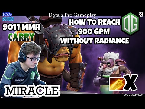 Dota 2 | OG Miracle Play As Alchemist | No Radiance 900 GPM | 1st Top Leaderboard Europe