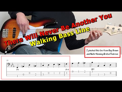 "There Will Never Be Another You" Walking Bass Line 🎵 Bass Guitar Lesson 🎸
