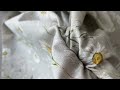 Half panama cotton fabric with digital flower print
