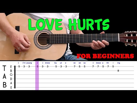 LOVE HURTS | Easy guitar melody lesson for beginners (with tabs) - Nazareth