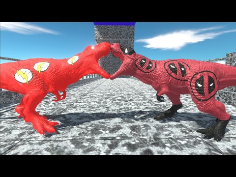 Deadpool T-Rex Death Run - Animal Revolt Battle Simulator