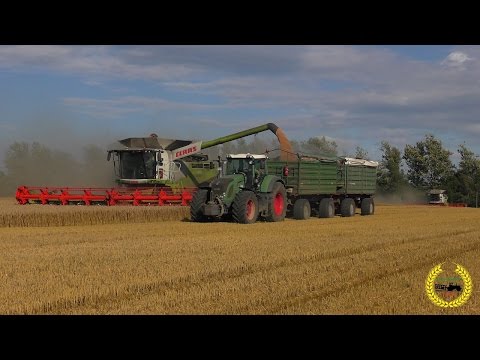 2X Claas Lexion 770 TT mit Vario 1200 und Fendt 930, 933 bei der Getreideernte / Wheat Harvest 2016