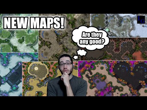 The NEW 1v1 MAP POOL! In-game look & review | Starcraft 2 SC2