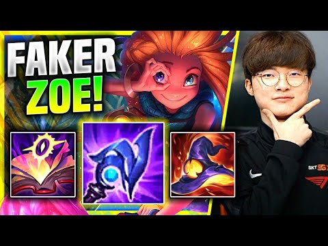 T1 FAKER PLAYS ZOE MID VS ANIVIA | Season 2022
