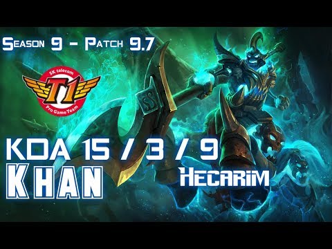 SKT T1 Khan HECARIM vs RIVEN Top - Patch 9.7 KR Ranked
