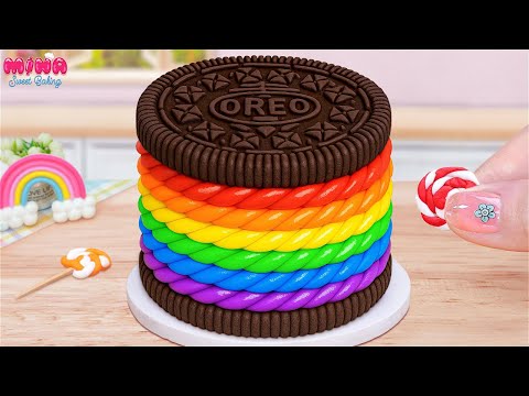 💙Best of Rainbow OREO Cake Recipe💙Miniature OREO Chocolate Cake Decoration By Mina Sweet Baking
