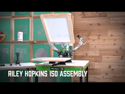 Riley Hopkins 150 Screen Printing Press Assembly