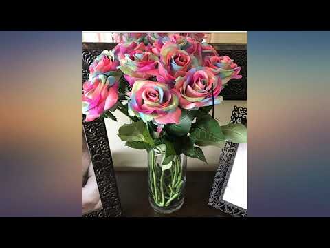 FiveSeasonStuff 12 Stems Artificial Flowers Real Touch Silk Roses for Wedding review