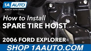 How to Replace Spare Tire Carrier Hoist Assembly 02-10 Ford Explorer